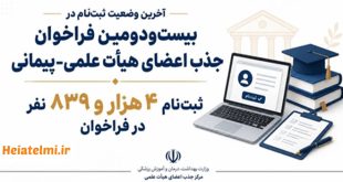آمار ثبت‌نام جذب هیات علمی وزارت بهداشت ۱۴۰۵